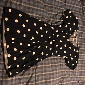 Loft, medium Petite, polka dot dress
